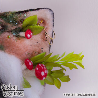 Antlers in Beige with Mushrooms, Moss and Leaves, Custom Order - Image 4