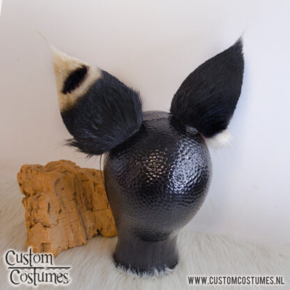 Miqote in Black, Beige and Pink Ears and Tail, Custom Order - Image 2