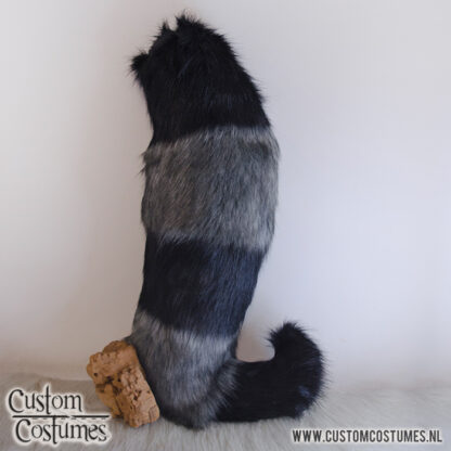 Raccoon in Grey and Black and Dreadlocks Ears and Tail, Custom Order - Image 4