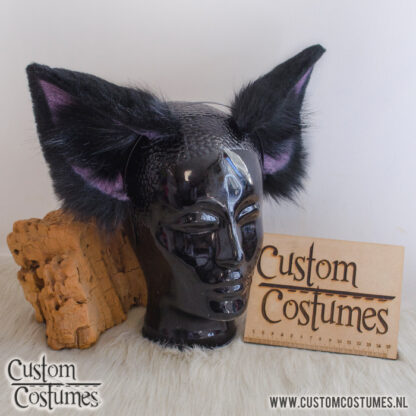 Cat in Black and Pink Ears, Custom Order - Image 2