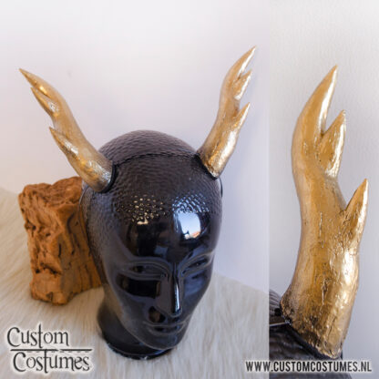 Antlers in Beige with Mushrooms, Moss and Leaves, Custom Order - Image 3