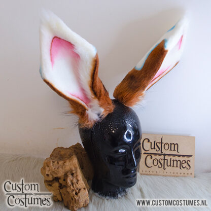 Bunny in Orange, White, Pink and Light Blue, Aurora from League of Legends, Ears and Tail, Custom Order - Image 4