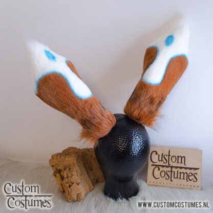 Bunny in Orange, White, Pink and Light Blue, Aurora from League of Legends, Ears and Tail, Custom Order - Image 3