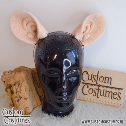 Rat in Pink Felted Ears, Custom Order upgrade - Image 2