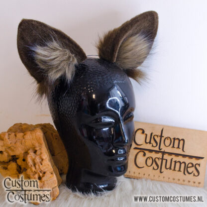 Fox in Dark Brown, white and taupe Ears and Tail, Custom Order - Image 3