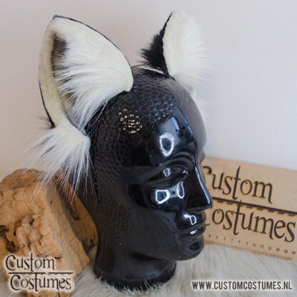 Raccoon in Dark Grey, Black and Beige Ears and Tail, Custom Order - Image 5