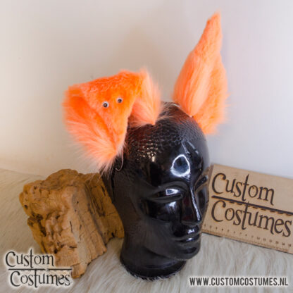 Worm on a String in Neon Orange Ears and/or Tail - Image 4
