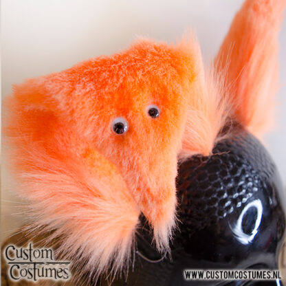 Worm on a String in Neon Orange Ears and/or Tail - Image 3