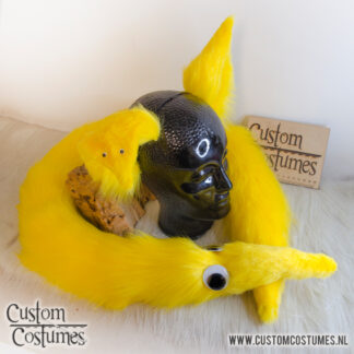 Worm on a String in UV reactive Yellow Ears and/or Tail