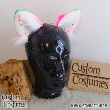 Dog in White, Pink, Green and Black Dragonfruit Ears and/or Tail - Image 5