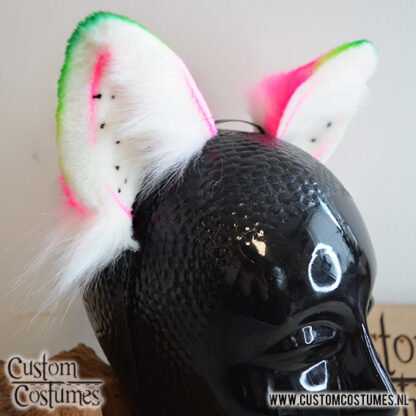 Dog in White, Pink, Green and Black Dragonfruit Ears and/or Tail - Image 4