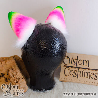 Dog in White, Pink, Green and Black Dragonfruit Ears and/or Tail - Image 3